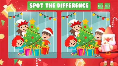 Spot The Difference Christmas 🎄 New Year Puzzle Quiz Find The