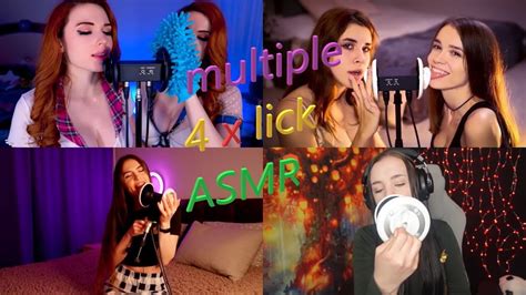 Multiple Asmr Licking Ears Compilation Youtube