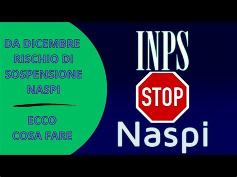 NASPI BLOCCATA ECCO COSA FARE YouTube