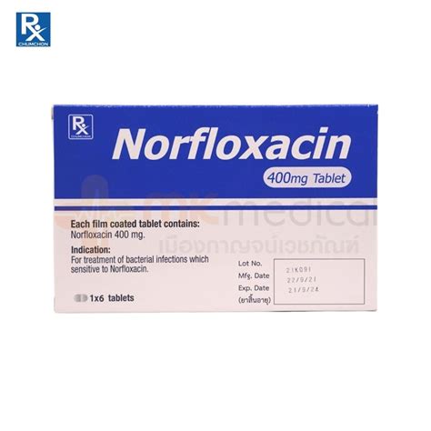 Norfloxacin 400mg 1x6s Rx