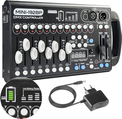 Dmx Controll Lichtmischpult Dmx Controller Eingebaute Batterie 192