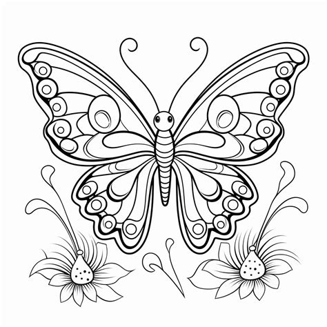 Dibujo De Mariposa Para Ni Os Para Colorear