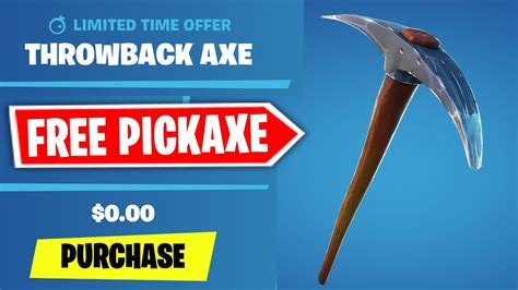 How To GET A FREE PICKAXE In Fortnite Chapter 1 OG Pickaxe Is FREE