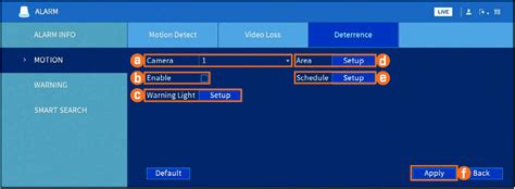 Lorex Advanced Motion Detection D841 Setup Guide Configuration