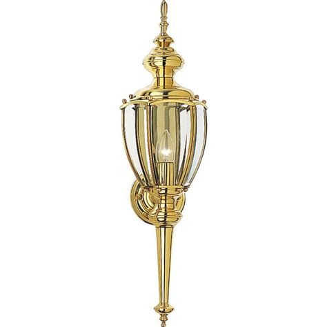 Progress Lighting Brassguard Collection Polished Brass 1 Light Wall Lantern The Home Depot Canada