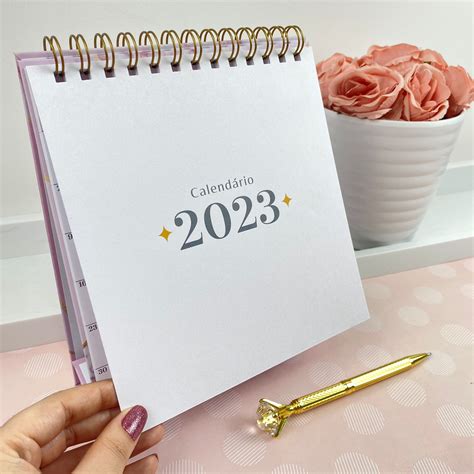 Calendário de mesa 2023 planejamento mensal