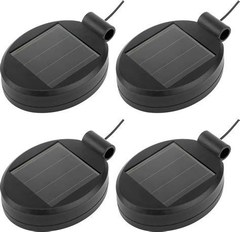 Solar Led Light Replacement Top Part Panel 4 Packs Solar Panel Lantern Lid Light Bulb