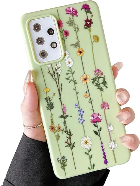 Ztofera Floral Soft Case For Samsung Galaxy A53 5g Flexible Silicone Protective Phone Case With