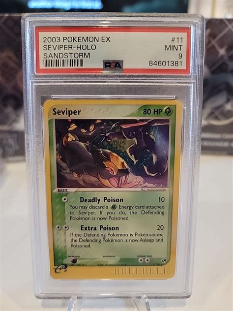 PSA 9 MINT 2003 Pokémon EX Seviper Holo 11 Sandstorm E series eBay