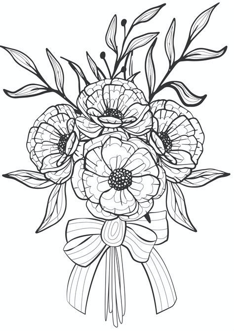 Free Printable Flower Coloring Pages For Adults Coloring Pages