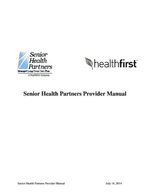 Fillable Online Hfprovidermanual SHP Provider Manual Hfprovidermanual