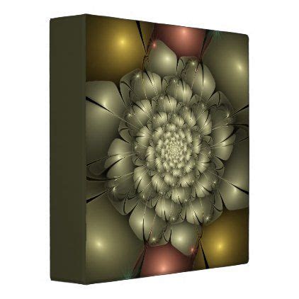 Colorful Flower Fractal Impression Ring Binder Zazzle Fractals