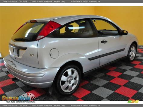 2001 Ford Focus Zx3 Coupe Cd Silver Metallic Medium Graphite Grey Photo 6