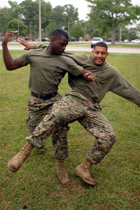 Marines Practicing Mcmap Marine Corps Martial Arts Program Martial Arts Techniques Self