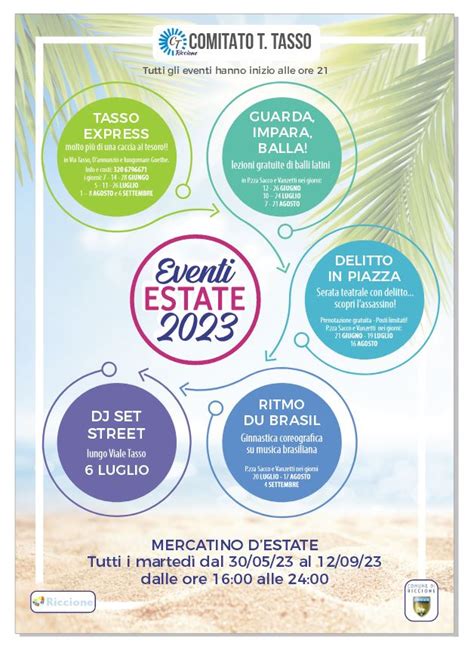 Riccione Eventi Estate Comitato T Tasso Mercatino Balli Latini Dj