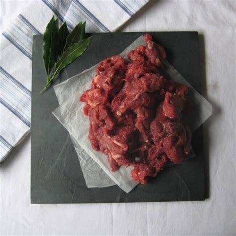 Diced Stewing Beef Steak 5oo G Tamarisk Farm West Bexington Nr