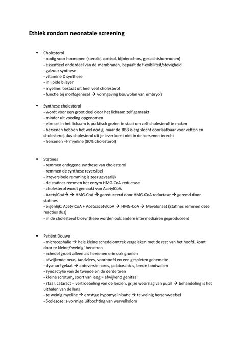 Ethiek Rondom Neonatale Screening Studeersnel