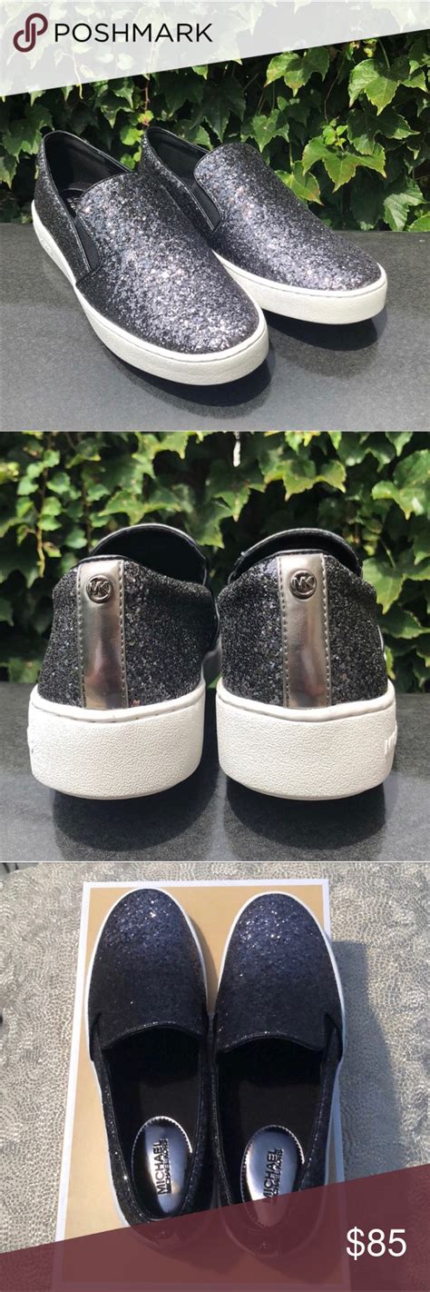 Mk Michael Kors Keaton Slip On Glitter Shoes