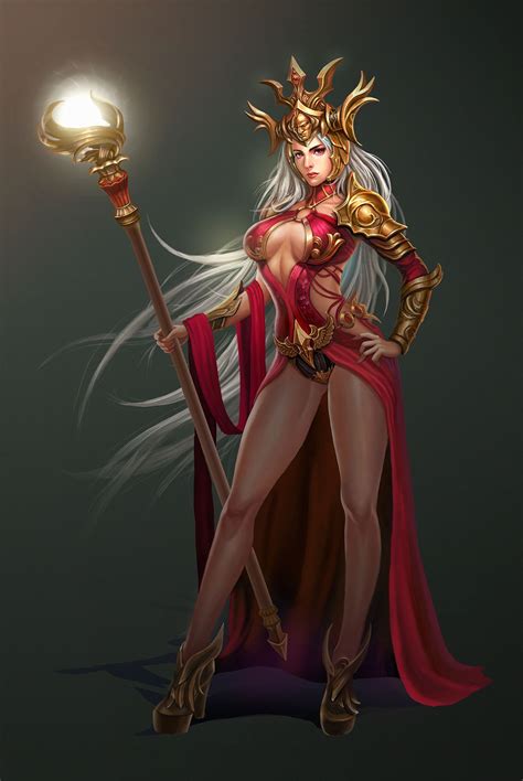 Sorceress Frank Lee Fantasy Illustration Fantasy Girl Concept Art Characters