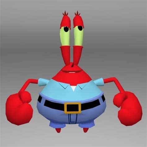 Mr Krabs 3d Model Cgtrader