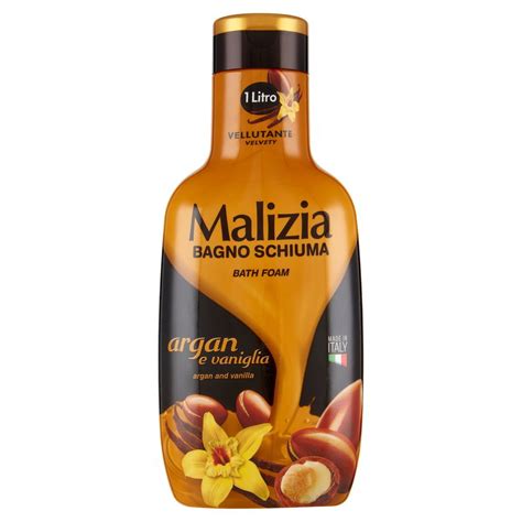 BAGNOSCHIUMA ARGAN MALIZIA LT 1 L Ecommerce Secondo Iper Tosano