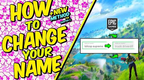 How To Change Your Fortnite Name Fortnite Chapter Youtube