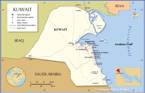 Kuwait and its borders. | Download Scientific Diagram