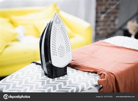 Iron Clothes Board Blurred Background — Stock Photo © AndrewLozovyi #422374330