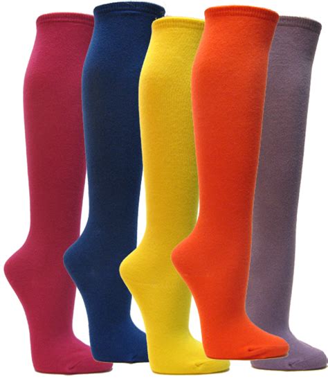 Solid Color Knee High Socks