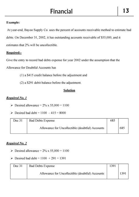 Principle Of Accounting Lecture Pdf How And The Allowance For