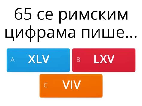 Римске цифре - Квиз