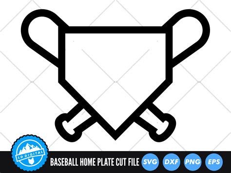 Baseball Bats Crossed Over Plate