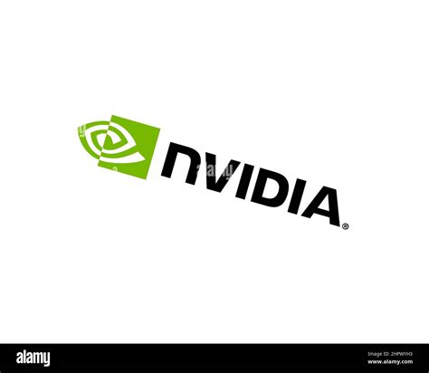 Nvidia Horizontal Rotated White Background Logo Brand Name Stock