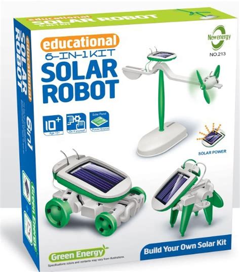 Buy 6 In 1 Educational Solar Powered Diy Build Up Robot Toy Solar Car