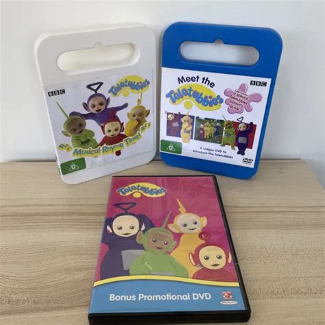 3x Teletubbies Dvd Lot Meet The Teletubbies Musical Rhyme Time