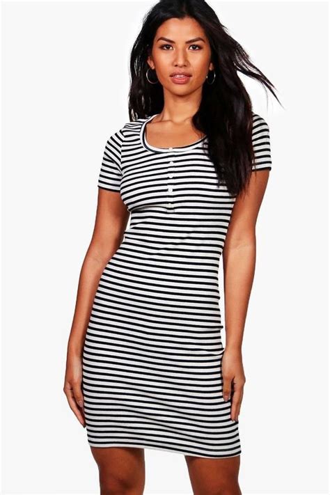 Boohoo Ribbed Button Front Bodycon Dress Shopstyle Clothes And Shoes