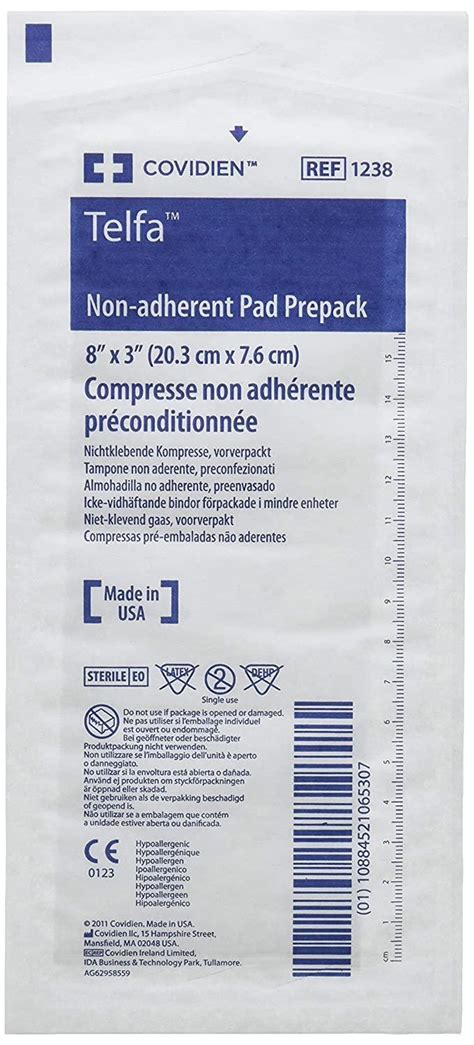 covidien  telfa  adherent pads prepack     pack medical