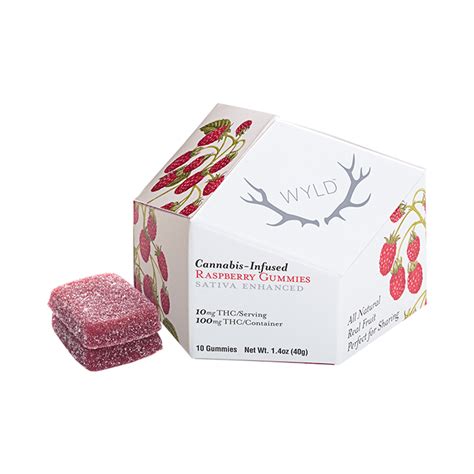Wyld Raspberry Gummies 100mg Sativa Luxury Cannabis Delivery