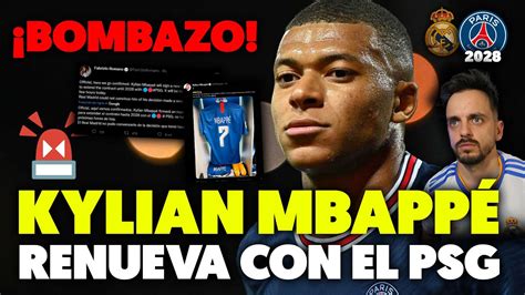 BOMBAZO KYLIAN MBAPPÉ RENUEVA CON EL PSG HASTA 2028 QUÉ ES ESTO