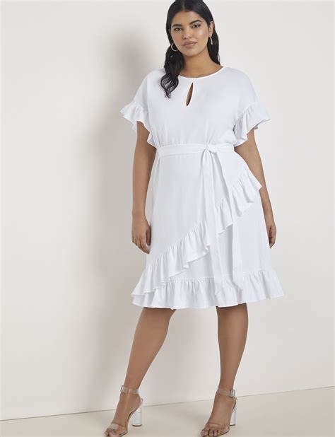 Short Sleeve Ruffle Dress Womens Plus Size Dresses Eloquii