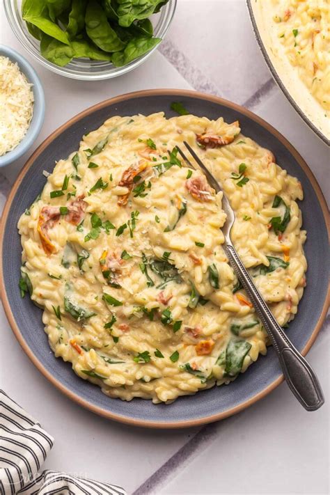 Sun Dried Tomato And Spinach Orzo Recipe The Recipe Rebel