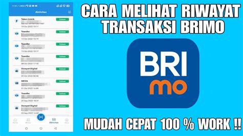 Cara Melihat Riwayat Transaksi Brimo Terbaru Cara Cek Mutasi BRI