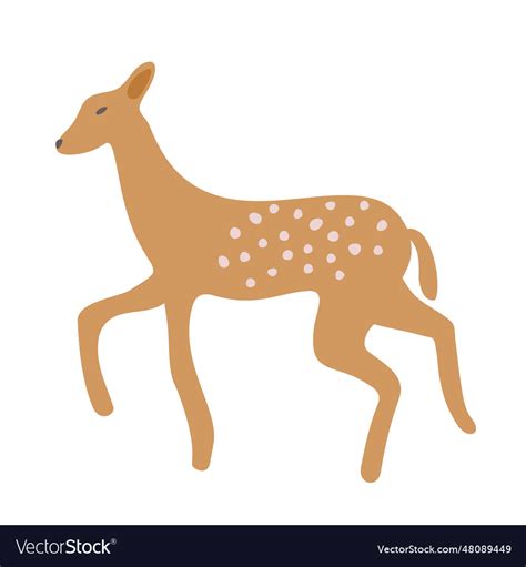 Isolated of deer with white spots Royalty Free Vector Image