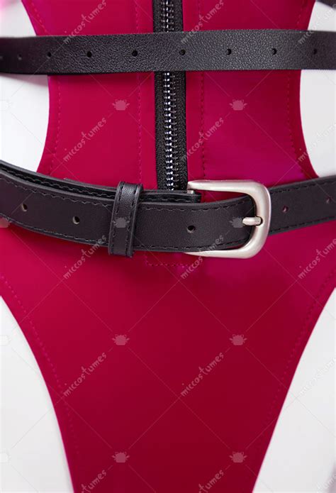 Women Squid Game Derivative Sexy Lingerie Bodysuit Cotout Zipper Hooded Bodysuit With Gloves