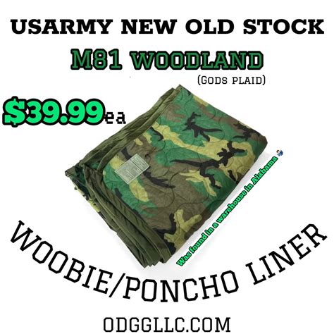 Us Military Surplus Woobie Poncho Liners Multiple Patterns Odgg Llc