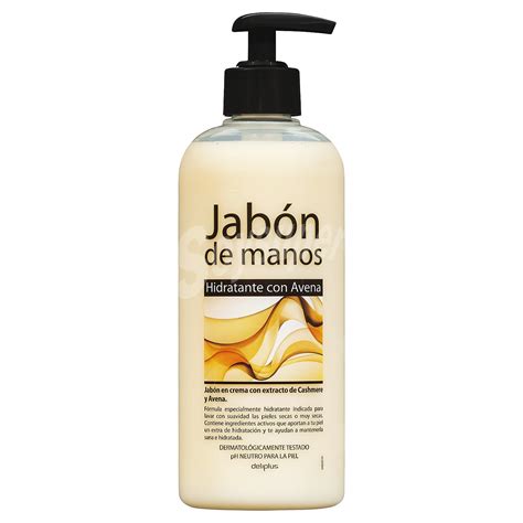 Deliplus Jabón manos líquido crema avena dosificador Botella 500 cc