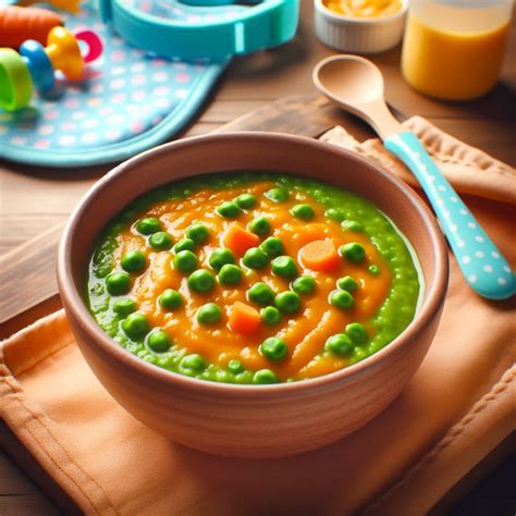 Healthy Pea And Carrot Baby Soup Recipe Ai Art Generator Easy Peasyai