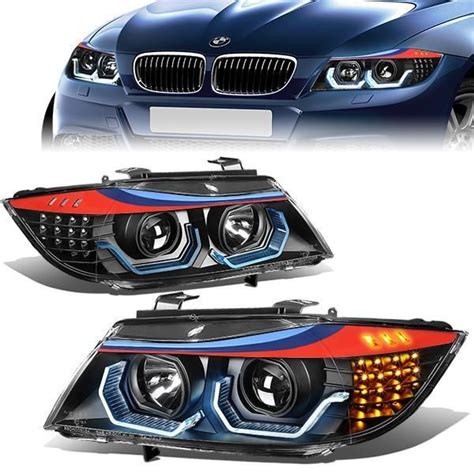 06 08 BMW E90 323i 325xi 325i 328i 328xi 330i LED U Halo Projector