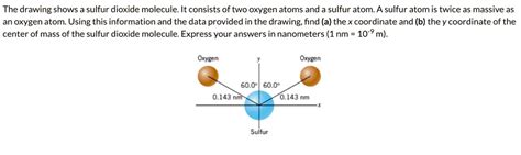 Solved The Drawing Shows A Sulfur Dioxide Molecule It Consists Of Two