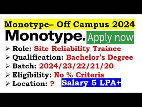 Monotype Is Hiring Batch Required Skills Location